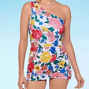 Liz Claiborne Womens Floral Swim Dress